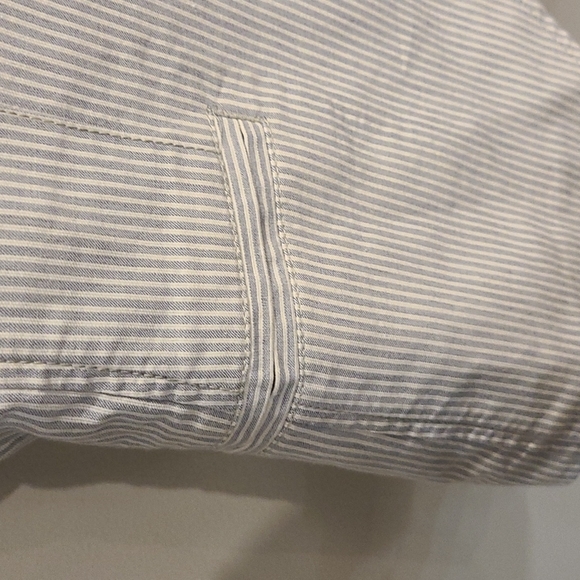 Armani Exchange cotton and wool grey and white striped casual blazer - Picture 7 of 10